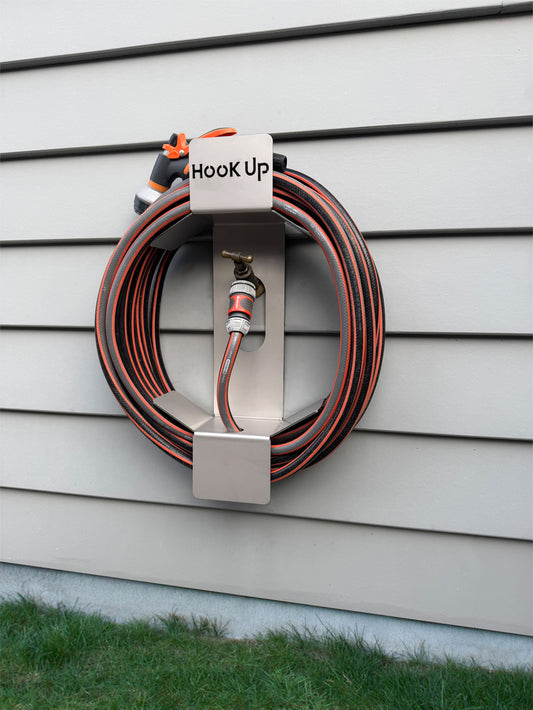 Hook Up Original stainless steel garden hose hook easy mounting