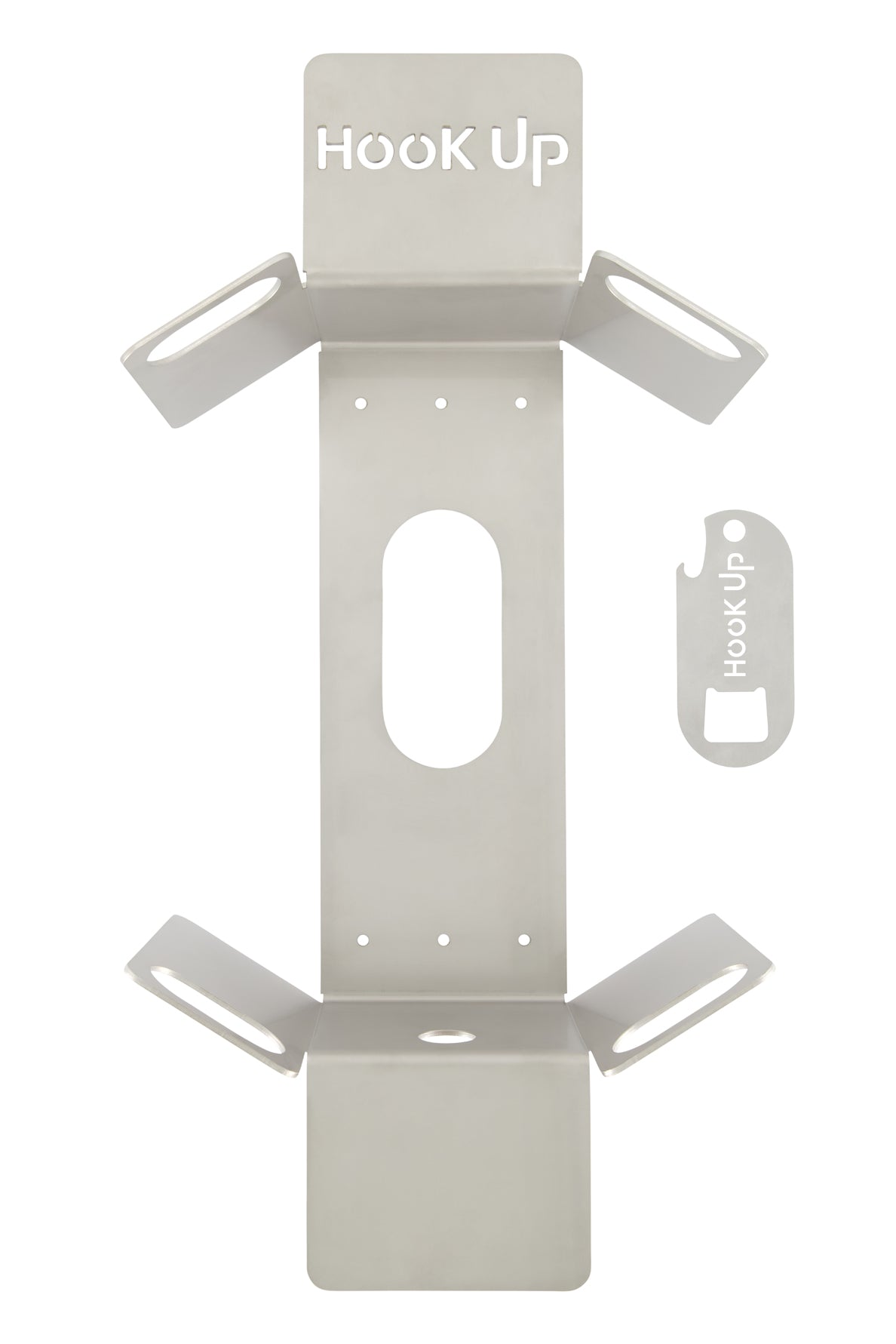 Hook Up Premium stainless steel garden hose reel with bottle opener